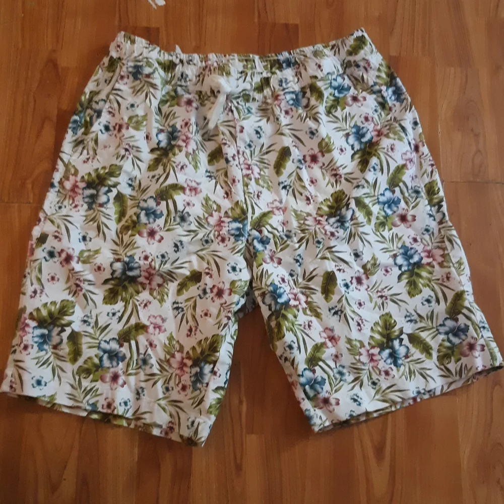 Mens Cabana beach Shorts Size Large Pants Floral Print Flowers b28